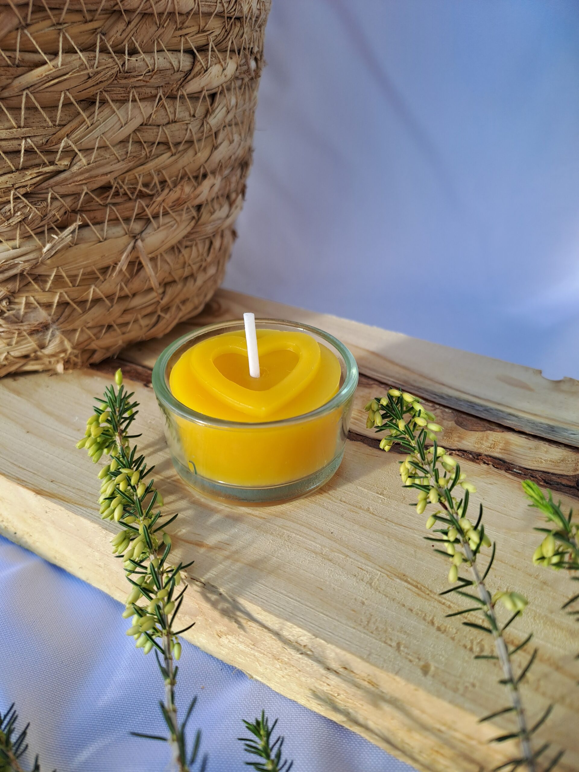 Bienenwachsteelicht im Glas – Bild 5